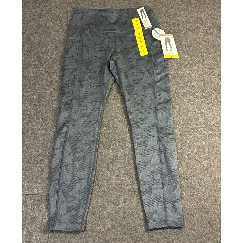 Mondetta Woman's Brushed Jacquard‎ High Waist Pockets Legging India Ink Small